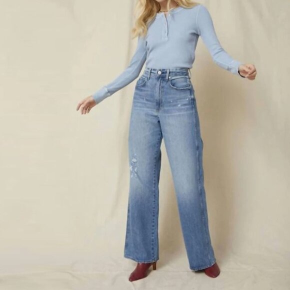 AMO Frida Wide Leg Jeans Back to Life Wash 27 EUC - Picture 4 of 15